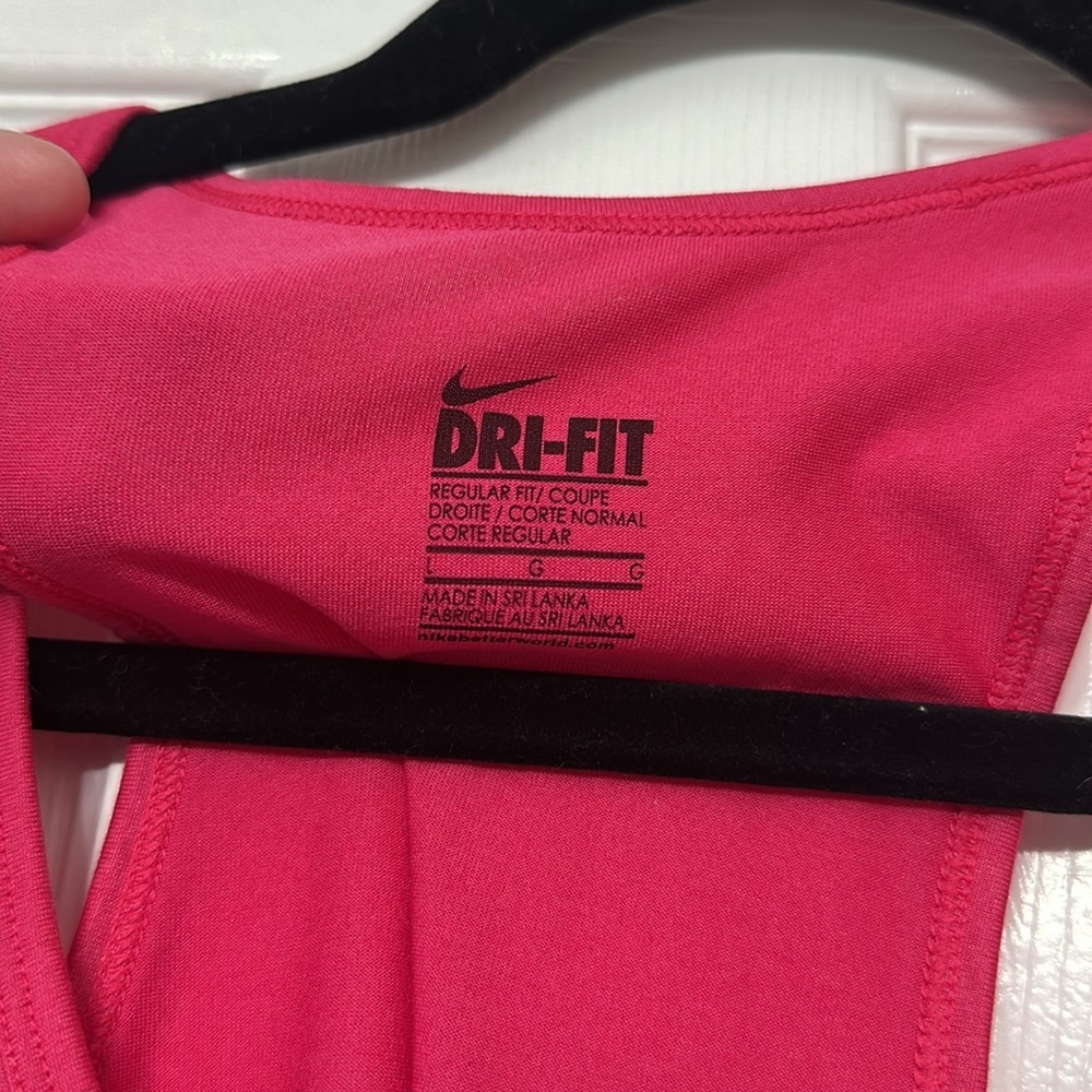 Nike Pink Dry Fit Racerback Gym Tank Shirt Size L - Picture 2 of 5